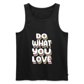 Do What You Love - Männer Premium Bio Tank Top - Schwarz - Vorne - AI Model Male 178 light (178cm)