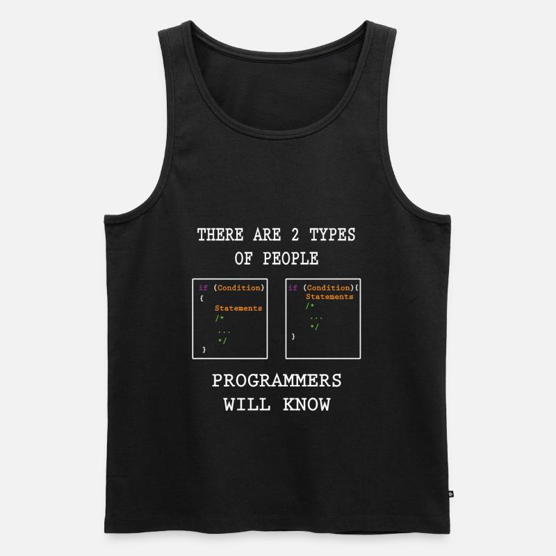 Zwei Arten Von Programmierer - Männer Premium Bio Tank Top - Schwarz