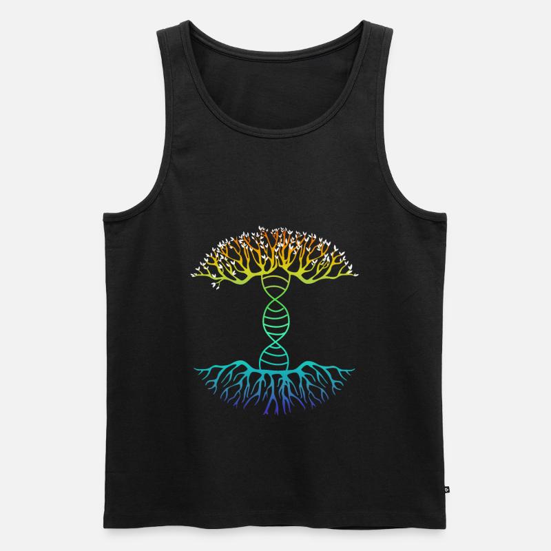 DNA Stammbaum - Männer Premium Bio Tank Top - Schwarz