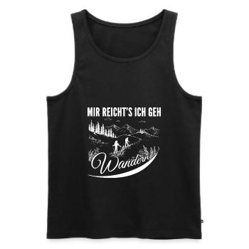 Wanderung, Mir reicht´s ich geh Wandern, Berge Fun - Männer Premium Bio Tank Top - Schwarz - Vorne - Michal (187cm)