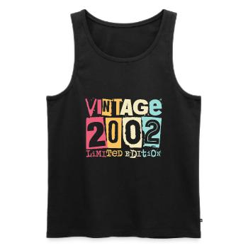 2002 Vintage Jahrgang Geburtstag Geschenk - Männer Premium Bio Tank Top - Schwarz - Vorne - Michal (187cm)