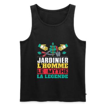 Hands Tools Man Legend Gardener Gardening Garden - Männer Premium Bio Tank Top - Schwarz - Vorne - Michal (187cm)