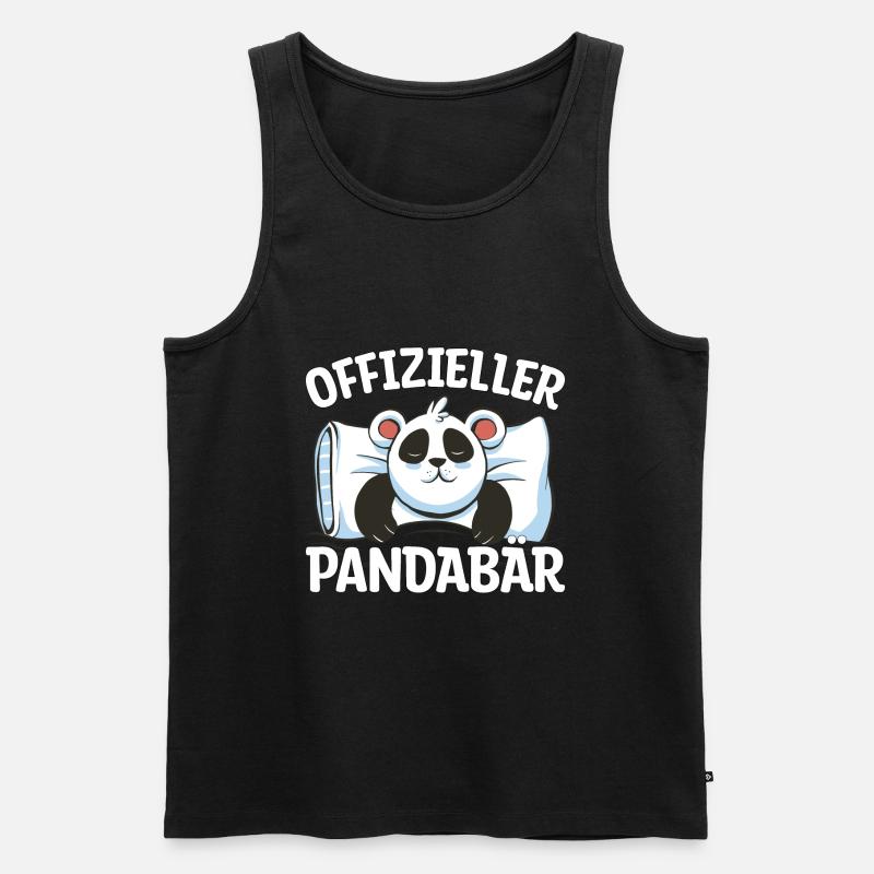 offizieller Pandabär Geschenk - Männer Premium Bio Tank Top - Schwarz