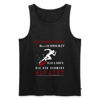 Laufen Shirt Joggen · Läufer Geschenk - Männer Premium Bio Tank Top - Schwarz - Vorne - Michal (187cm)