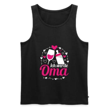 Ich werde Oma Geschenkidee Schwangerschaft - Männer Premium Bio Tank Top - Schwarz - Vorne - AI Model Male 178 light (178cm)