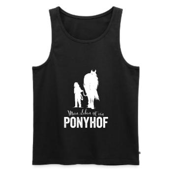 Mein Leben ist ein Ponyhof - Männer Premium Bio Tank Top - Schwarz - Vorne - AI Model Male 178 light (178cm)