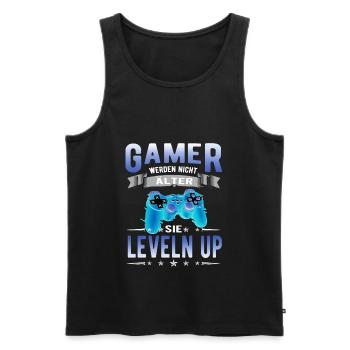 Gamer werden nicht älter sie Leveln up - Männer Premium Bio Tank Top - Schwarz - Vorne - Michal (187cm)