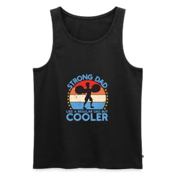 Fitness Gym Weightlifter Dad Weight Training - Men's Premium Organic Tank Top - black - Front - AI Model Male 178 light (178cm)