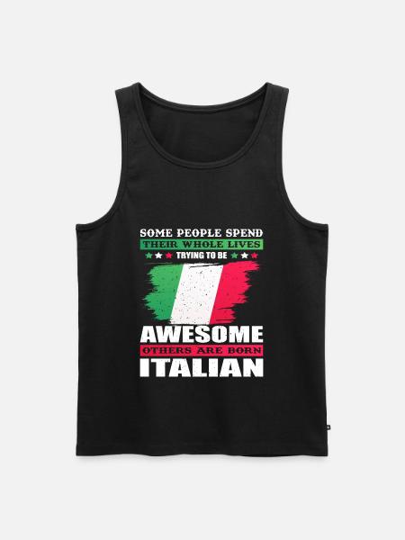 Italian Flag - Men's Premium Organic Tank Top - black