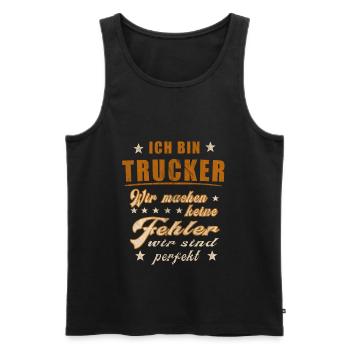 LKW Fahrer Trucker Fernfahrer Geschenk - Männer Premium Bio Tank Top - Schwarz - Vorne - AI Model Male 178 light (178cm)