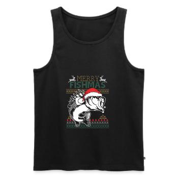 Pêche Pêche Ugly Christmas Sweater Cadeau - Débardeur bio Premium Homme - noir - Devant - Michal (187cm)