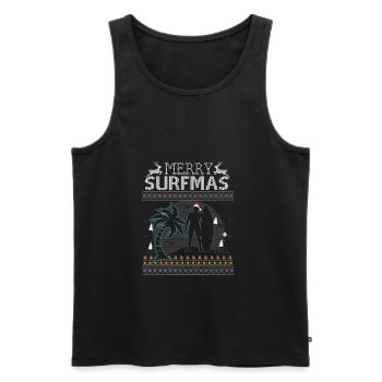Surf Surfer Ugly Christmas Sweater Cadeau - Débardeur bio Premium Homme - noir - Devant - Michal (187cm)