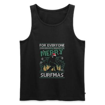 Surf Surfer Ugly Christmas Sweater Cadeau - Débardeur bio Premium Homme - noir - Devant - Michal (187cm)