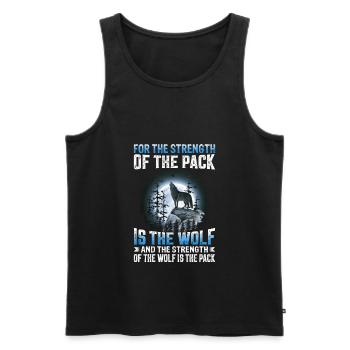 Wolf Saying Wolves Wolf Pack Wolf - Men's Premium Organic Tank Top - black - Front - Michal (187cm)