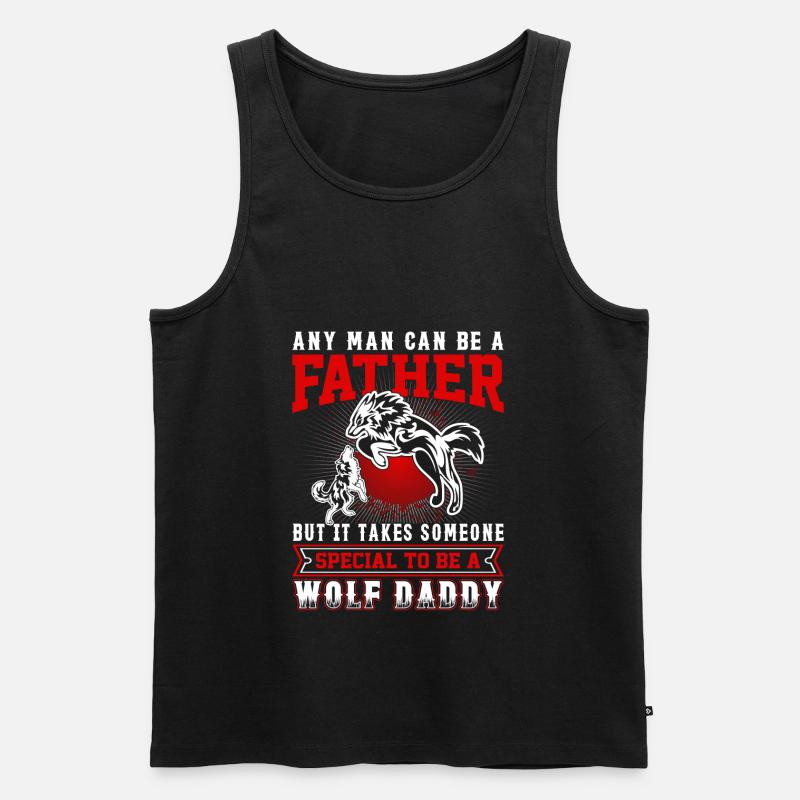 Wolfsspruch Wölfe Wolfsrudel Wolf - Männer Premium Bio Tank Top - Schwarz