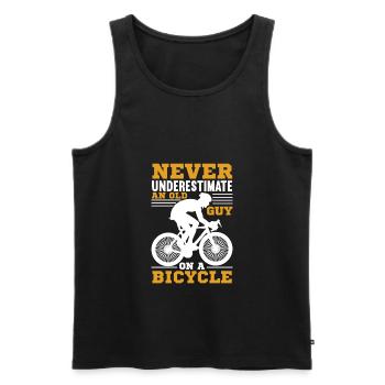 Cyclisme, cyclisme, cyclisme - Débardeur bio Premium Homme - noir - Devant - Michal (187cm)