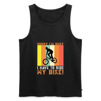 Cyclisme, cyclisme, cyclisme - Débardeur bio Premium Homme - noir - Devant - Michal (187cm)
