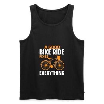 Cyclisme, cyclisme, cyclisme - Débardeur bio Premium Homme - noir - Devant - Michal (187cm)