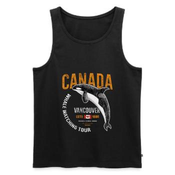 Canada Vancouver Whale Orca Cadeau - Débardeur bio Premium Homme - noir - Devant - Michal (187cm)