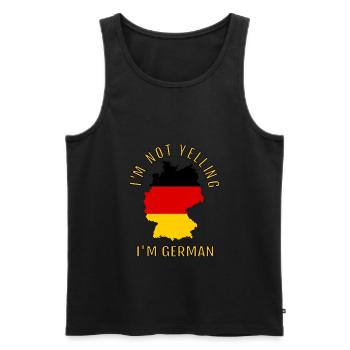 I'M Not Yelling I Am German Germany Germans - Männer Premium Bio Tank Top - Schwarz - Vorne - AI Model Male 178 light (178cm)