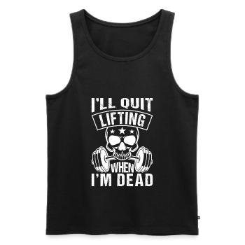 I Will Stop When I'm Dead - Bodybuilder - Men's Premium Organic Tank Top - black - Front - Michal (187cm)