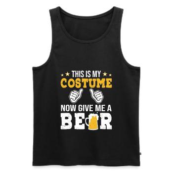 This is my costume Give me a beer - Men's Premium Organic Tank Top - black - Front - Michal (187cm)