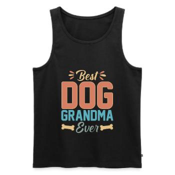 Best Dog Grandma Ever - Dog Grandmother - Men's Premium Organic Tank Top - black - Front - Michal (187cm)