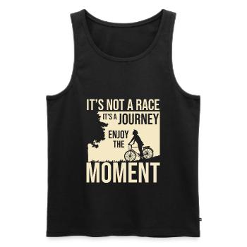 It's not a race It's a journey - bike - Men's Premium Organic Tank Top - black - Front - Michal (187cm)