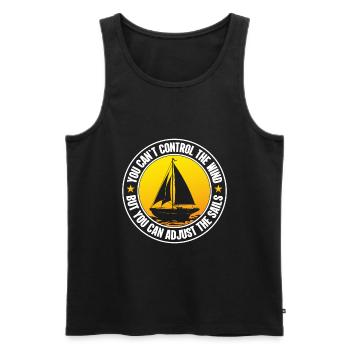 Segel Spruch Segeln Segler Ozean See Meer - Männer Premium Bio Tank Top - Schwarz - Vorne - Michal (187cm)