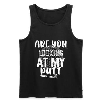 Schaust Du Auf Meinen Putt - Golf - Männer Premium Bio Tank Top - Schwarz - Vorne - AI Model Male 178 light (178cm)