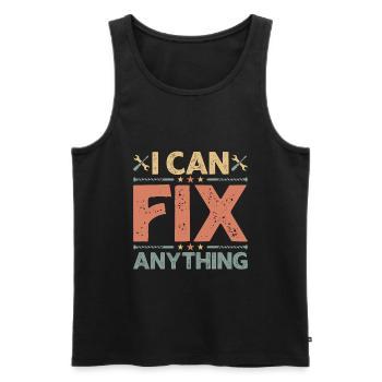 Ich Kann Alles Reparieren - Handwerker - Männer Premium Bio Tank Top - Schwarz - Vorne - AI Model Male 178 light (178cm)