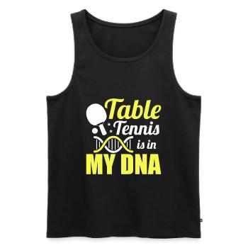 Le tennis de table est dans mon ADN - le ping-pong - Débardeur bio Premium Homme - noir - Devant - Michal (187cm)