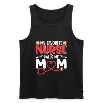 Ma sœur préférée m’appelle maman - Débardeur bio Premium Homme - noir - Devant - Michal (187cm)