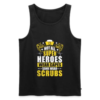 Nicht Alle Superhelden Tragen Capes, Manche Tragen - Männer Premium Bio Tank Top - Schwarz - Vorne - Michal (187cm)