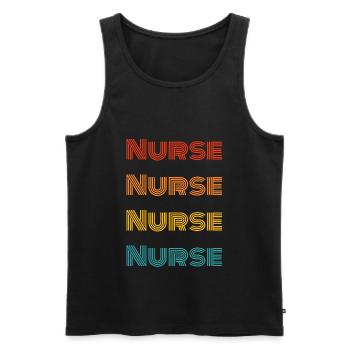 Krankenschwester Krankenschwester Krankenschwester - Männer Premium Bio Tank Top - Schwarz - Vorne - AI Model Male 178 light (178cm)