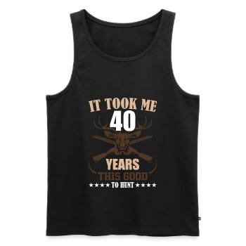 It took me 40 years to hunt so well - Men's Premium Organic Tank Top - black - Front - Michal (187cm)