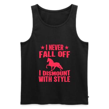 I Never Fall Off I Descend In Style Off - Horse - Men's Premium Organic Tank Top - black - Front - AI Model Male 178 light (178cm)