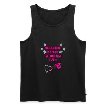 Meilleure maman tatoueuse ever fête des mères gift - Débardeur bio Premium Homme - noir - Devant - Michal (187cm)