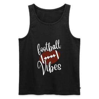 Football Vibes - Joueur de football - Débardeur bio Premium Homme - noir - Devant - Michal (187cm)