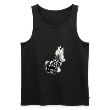 Fish style tattoo / tattoo art - Men's Premium Organic Tank Top - black - Front - AI Model Male 178 light (178cm)