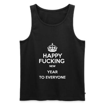 Frohes Neues Jahr An Alle - Neujahr - Männer Premium Bio Tank Top - Schwarz - Vorne - Michal (187cm)