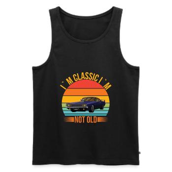 Ich Bin Klassik Nicht Alt - Auto - Männer Premium Bio Tank Top - Schwarz - Vorne - AI Model Male 178 light (178cm)