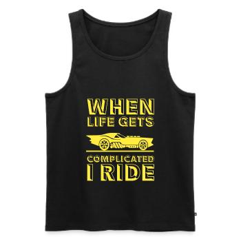 Wenn Das Leben Kompliziert Wird Fahr Auto - Männer Premium Bio Tank Top - Schwarz - Vorne - Michal (187cm)