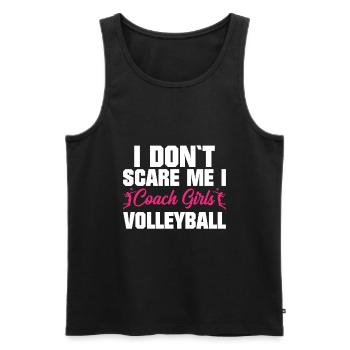 Je me fais peur de ne pas entraîner les filles volleyball - Débardeur bio Premium Homme - noir - Devant - Michal (187cm)
