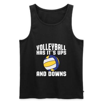 Volleyball has its ups and downs - Volleyball - Men's Premium Organic Tank Top - black - Front - Michal (187cm)