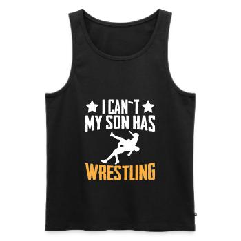Ich Kann Nicht Mein Sohn Hat Wrestling - Männer Premium Bio Tank Top - Schwarz - Vorne - Michal (187cm)