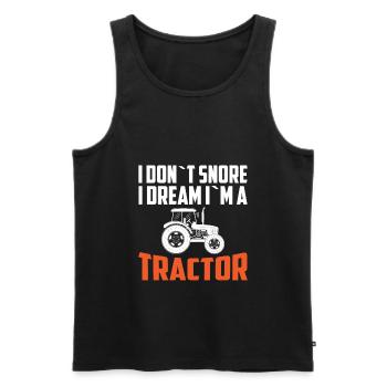 Ich Schnarche Nicht Ich Träume Ich Bin Ein Traktor - Männer Premium Bio Tank Top - Schwarz - Vorne - AI Model Male 178 light (178cm)