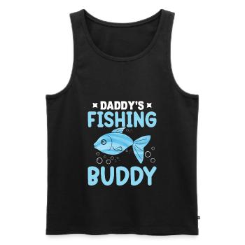 Daddy's Fishing Buddy - Men's Premium Organic Tank Top - black - Front - Michal (187cm)