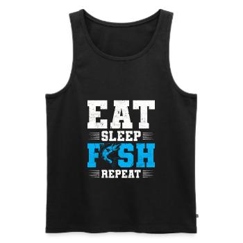 Fishing Angler Fishing Fishing Holiday Gift - Men's Premium Organic Tank Top - black - Front - Michal (187cm)