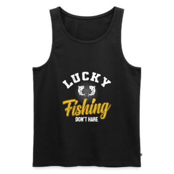 Fish Fishing Happiness Fishing Claim - Men's Premium Organic Tank Top - black - Front - Michal (187cm)